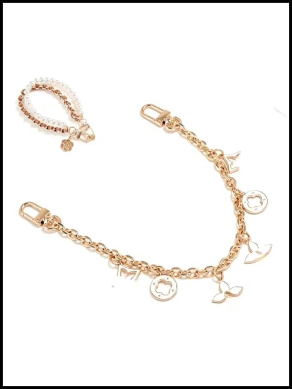 Gold-Tone Plated Aluminum Wallet Chain Purse Charm 13.8 Inch